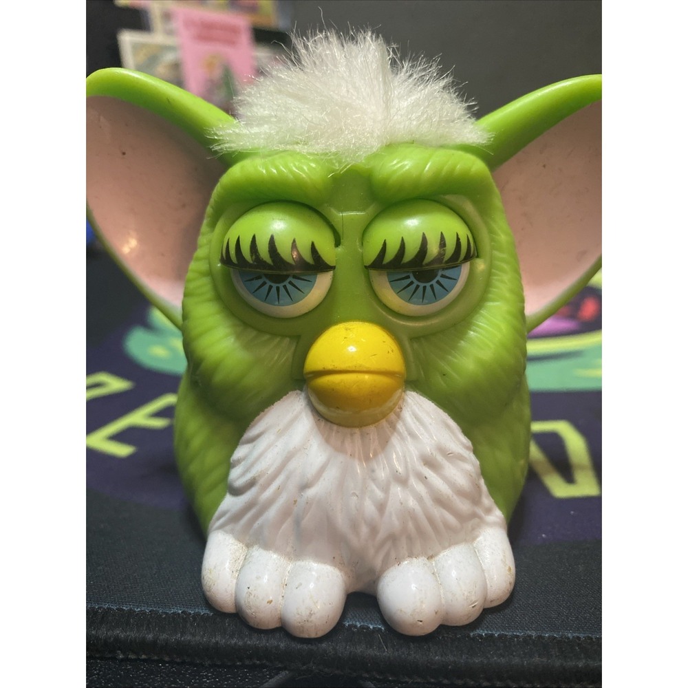 1998 FURBY - TM TIGER ELECTRONICS FOR MCD'S Green & White Hair VTG